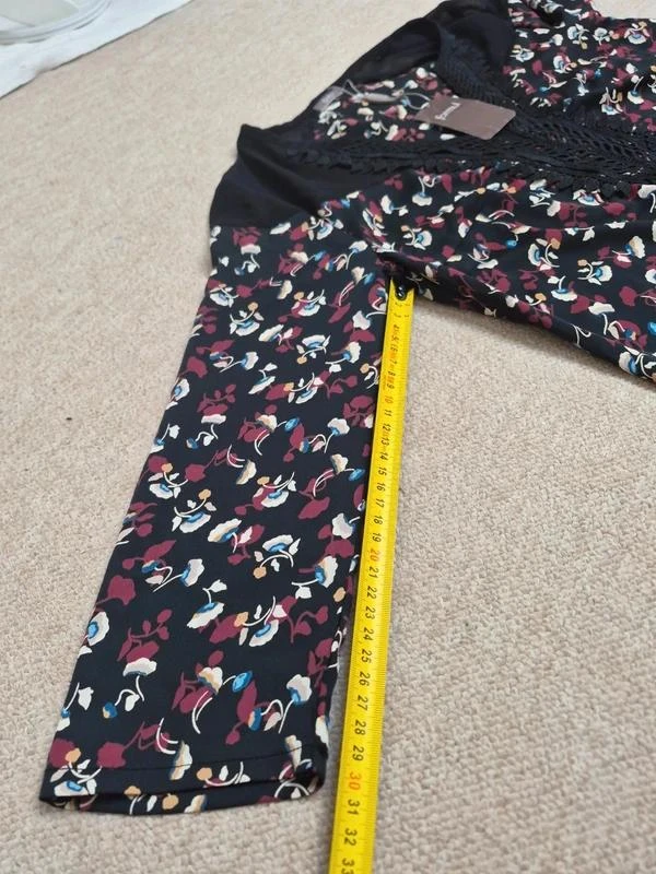 Formul Vestido vintage floral retro negro T36 – photo 9